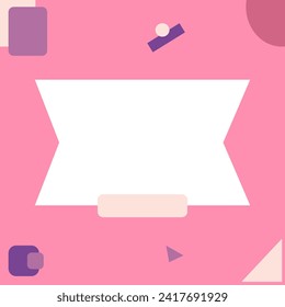 Simple Cute Geometric Twibbon Frame