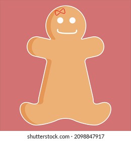 simple cute gingerbread cookie women  