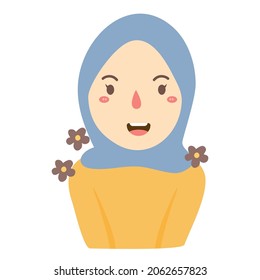 simple cute girl in hijab
