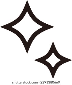Simple cute glitter mark symbol