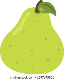 Simple and cute green pear