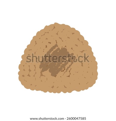 Simple cute grilled rice ball illustration material