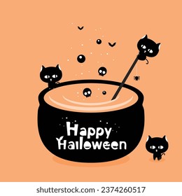 Simple and cute Halloween background.