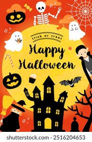 Simple and cute Halloween background material