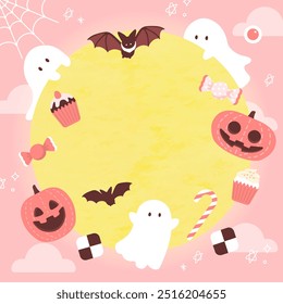Simple and cute Halloween background material