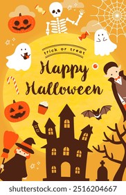Material de fondo de Halloween simple y lindo