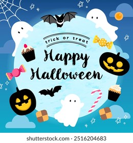 Simple and cute Halloween background material
