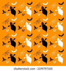 Simple and cute Halloween pattern design vector. Simple and cute monster costume pattern design template vector