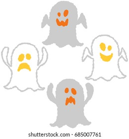 simple and cute halloween vector icons 