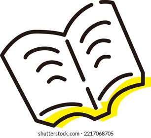 simple and cute hand drawn book icon