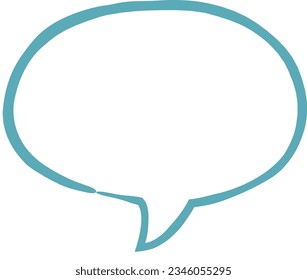 simple and cute hand drawn speech bubble