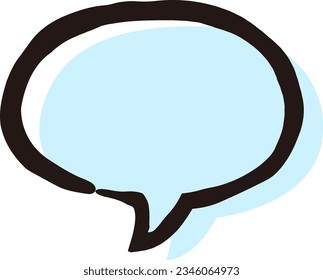 simple and cute hand drawn speech bubble