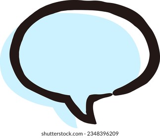 einfache und süße handgezeichnete Sprachblase