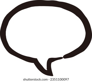 simple and cute hand drawn speech bubble
