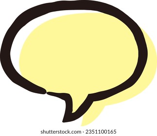 simple y linda burbuja de habla dibujada a mano