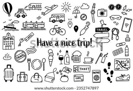 Similar – Image, Stock Photo Bicycle with packed bags in a picturesque alley in a southern European town