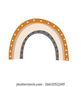 Simple and cute hand-drawn rainbow in warm autumn tones, perfect for seasonal design, baby projects, nursery decor, stickers, and scrapbooking.
