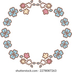 Simple and cute happiness four-leaf clover frame