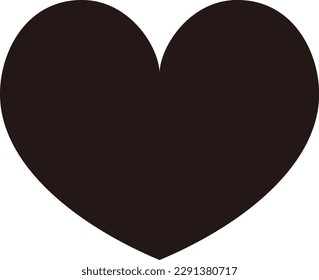 Ilustración cardíaca simple y linda (negro)