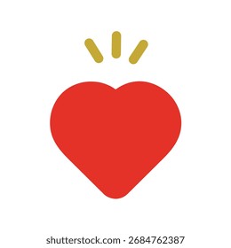 Simple cute heart illustration material