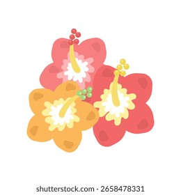 Material lindo simple de la ilustración del hibisco