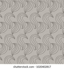 Simple cute high quality pattern. Seamless white background with hand drawn curl, scroll, whorl, swirl for textile, book covers, gift wrap and scrapbooking. Fabric, textile, card background, wrapping