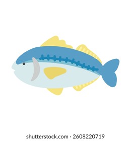 Simple cute horse mackerel illustration material