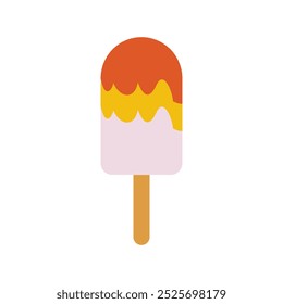 Simple and cute ice cream element icon isolated on white background