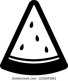 Icono simple y lindo ilustrativo de la sandía