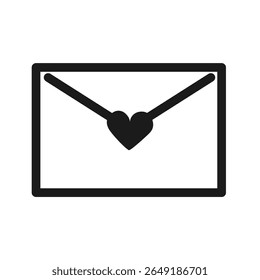 Simple and cute icons [Emails and letters with hearts]