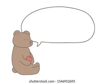 A simple and cute illustration of a bear.