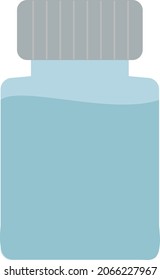 
Ilustración simple y linda de una botella azul