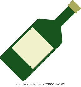 Simple and cute illustration of champagne