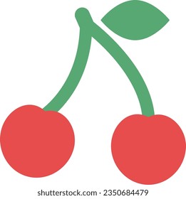 A simple and cute illustration of cherries