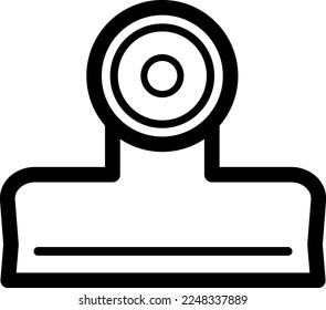 A simple and cute illustration of an eyeball clip