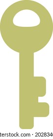 Simple and cute illustration of golden key