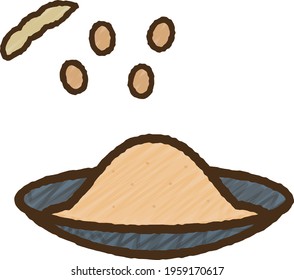 Simple and cute illustration of Kinako