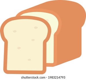 A Simple And Cute Illustration Of A Loaf Of Bread, Flat Design