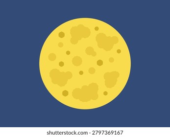 Simple cute illustration of Moon