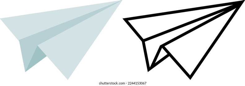 A simple and cute illustration of a paper plane