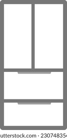 Simple cute illustration of refrigerator