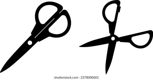 Simple and cute illustration set of scissors