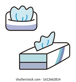 Simple and cute illustration of tissue