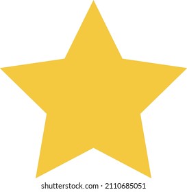 Simple and cute illustration of yellow star