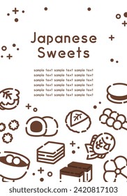 Simple and cute Japanese sweets background