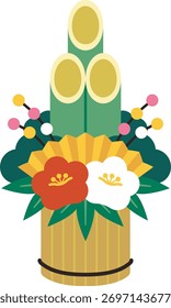 Ilustrações Kadomatsu simples e bonitas