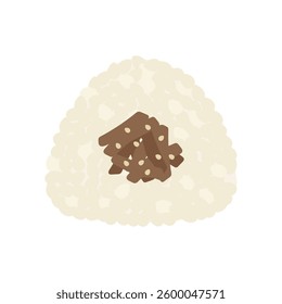 Simple cute kelp rice ball illustration material