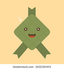 simple cute ketupat character design