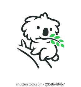 Simple Cute Koala LOgo Design