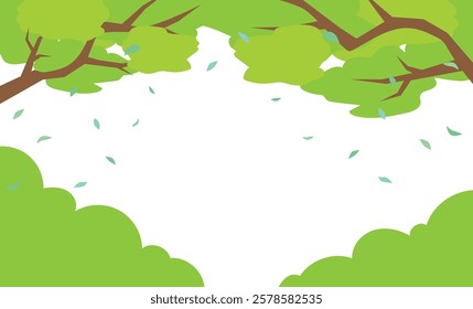 Simple and cute landscape vector illustration background material